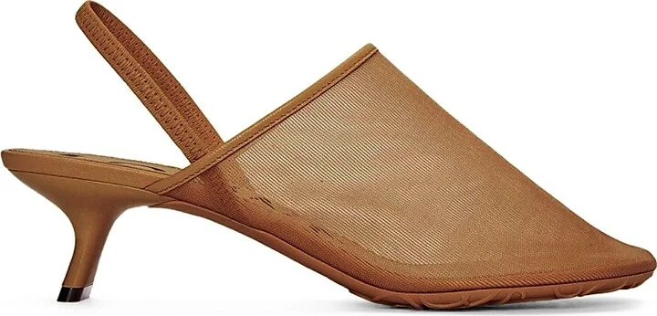Women's Petal 45MM Mesh Slingback Mules - Black - Size 6 - Image 11