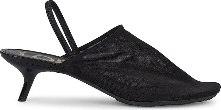 Women's Petal 45MM Mesh Slingback Mules - Black - Size 6