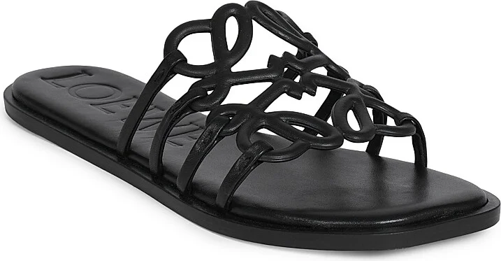 Women's Petal Anagram Leather Slides - Anthurium White - Size 6 Sandals - Image 6