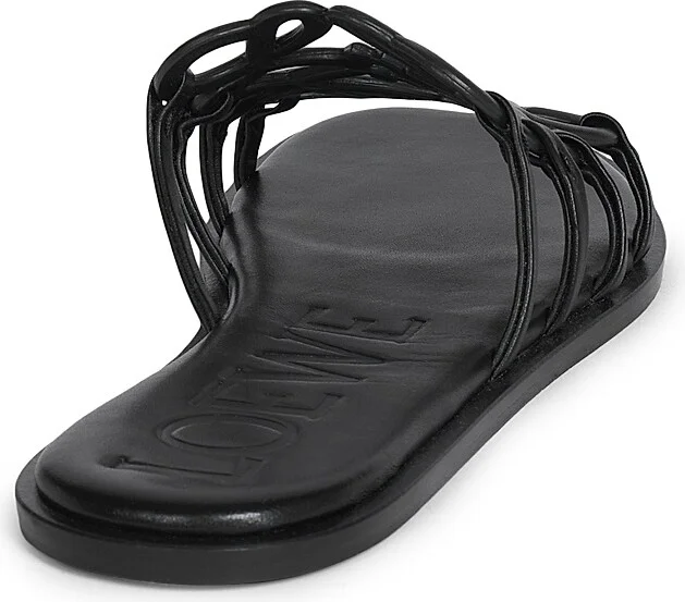 Women's Petal Anagram Leather Slides - Anthurium White - Size 6 Sandals - Image 7