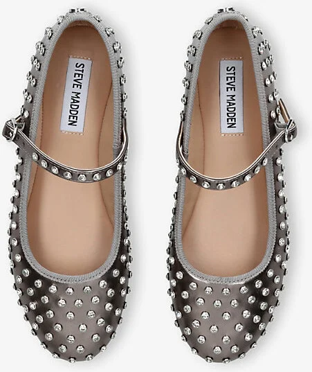 Womens Pewter Vinetta-R Faux-Leather Mary Jane Flats Eur 36 / 3 Uk Women - Image 2