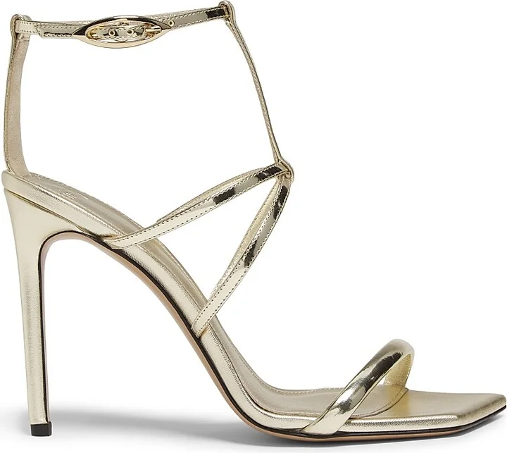 Women's Phoebe 100 Specchio Leather Sandals - Golden - Size 11.5
