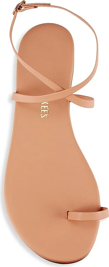 Women's Phoebe Leather Ankle-Strap Sandals - Beige - Size 5 - Image 5
