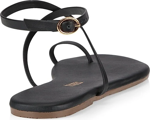 Women's Phoebe Leather Ankle-Strap Sandals - Beige - Size 5 - Image 8
