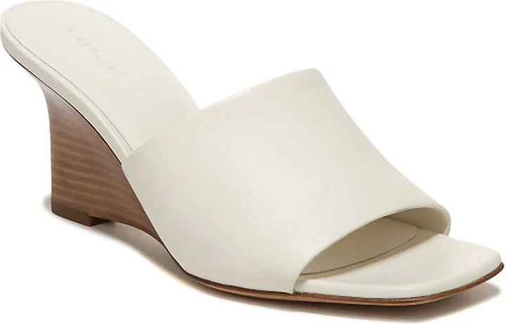 Women's Pia Leather Wedge Sandal In Milk