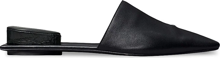 Women's Pierced Leather Mules - Perfectblack - Size 10 - Image 2