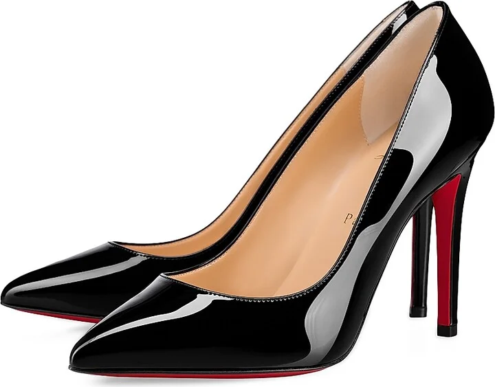Women's Pigalle 100MM Patent Leather Pumps - Black - Size 4 - Image 2