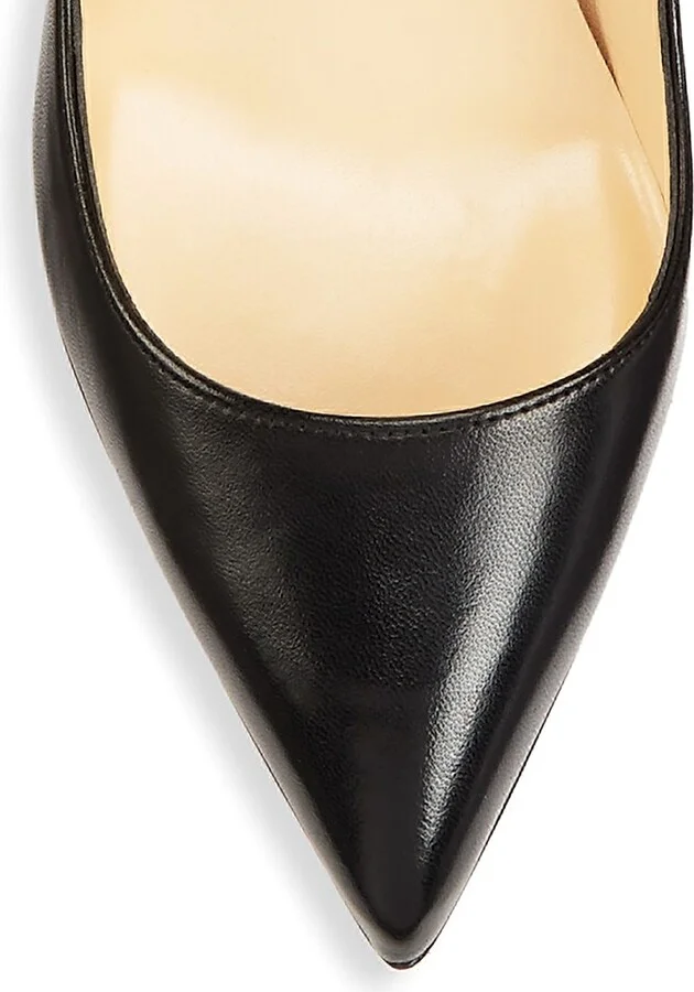 Women's Pigalle Follies 85MM Shiny Nappa Leather Pumps - Black - Size 7.5 - Image 3