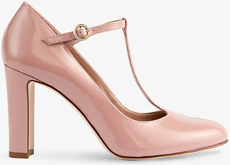 Womens Pin-Dusk Annalise T-Bar Patent-Leather Court Shoes Eur 40 / 7 Uk Women