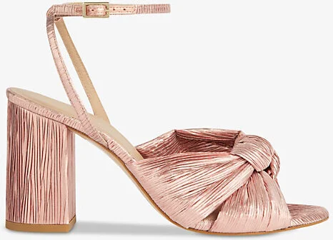 Womens Pin-Pink Eliana Crinkle Satin Sandals Eur 35 / 2 Uk Women