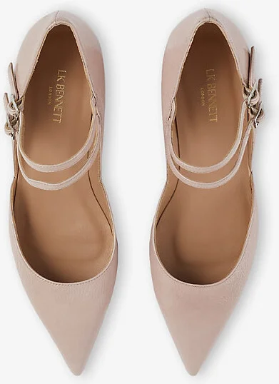 Womens Pin-Pink Savannah Double-Strap Patent-Leather Court Shoes Eur 39 / 6 Uk Women - Image 2