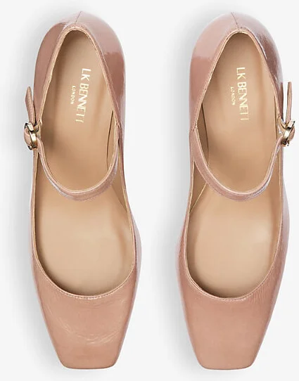 Womens Pin-Pink Winter Patent-Leather Mary Jane Courts Eur 35 / 2 Uk Women - Image 2