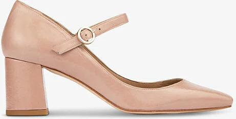 Womens Pin-Pink Winter Patent-Leather Mary Jane Courts Eur 35 / 2 Uk Women