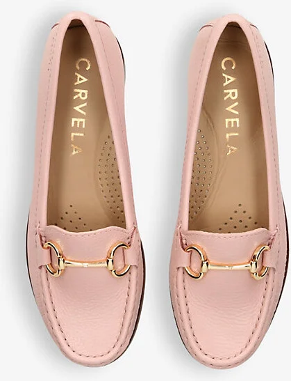 Womens Pink Click Horsebit-Chain Leather Loafers Eur 36 / 3 Uk Women - Image 2