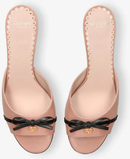 Womens Pink Comb Bepointy 45 Leather Kitten-Heel Mules Eur 37.5 / 4.5 Uk Women - Image 2