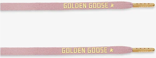 Womens Pink Comb Branded Woven Laces L - Image 2