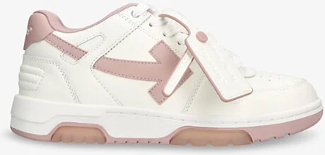 Womens Pink Comb Out Of Office Leather Low-Top Trainers Eur 40 / 7 Uk Women