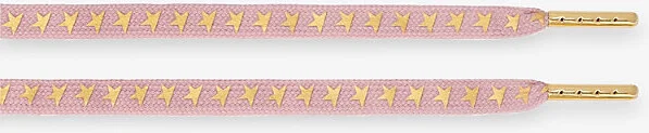 Womens Pink Comb Star-Print Woven Laces S - Image 2