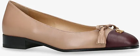 Womens Pink Comb Valet Du Roi Leather Ballerina Flats Eur 37 / 4 Uk Women - Image 2