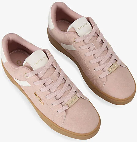 Womens Pink Daze Gum-Sole Faux-Leather Low-Top Trainer Eur 41 / 8 Uk Women - Image 2