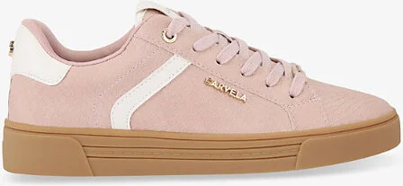 Womens Pink Daze Gum-Sole Faux-Leather Low-Top Trainer Eur 41 / 8 Uk Women