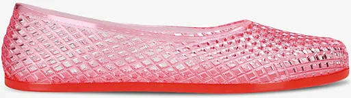 Womens Pink Iro Mesh-Textured PVC Flats Eur 40 / 7 Uk Women