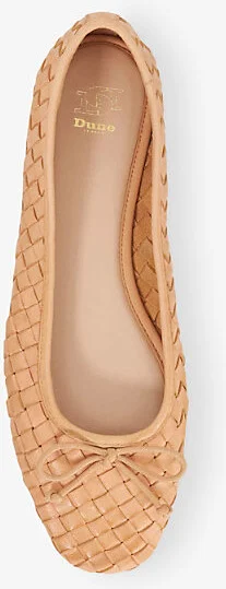 Womens Pink Leather Heat Woven Leather Ballet Flats Eur 38/5 Uk Women - Image 2