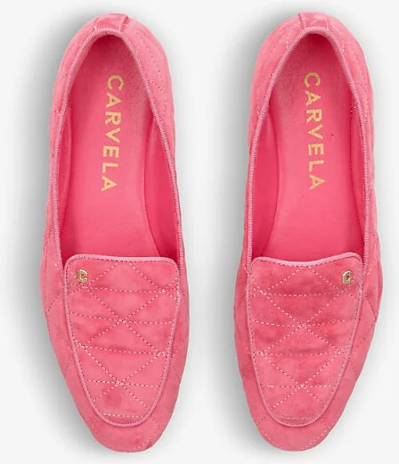 Womens Pink Loyal Quilted Leather Loafers Eur 41 / 8 Uk Women - Image 2
