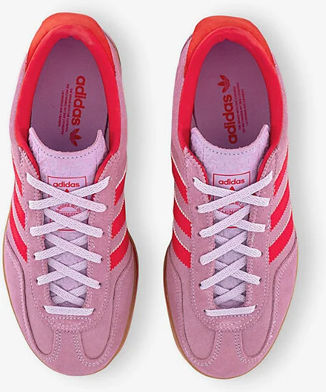 Womens Pink Orange Pink Gazelle Stack Suede Low-Top Trainers Eur 40.5 / 7.5 Uk Women - Image 2