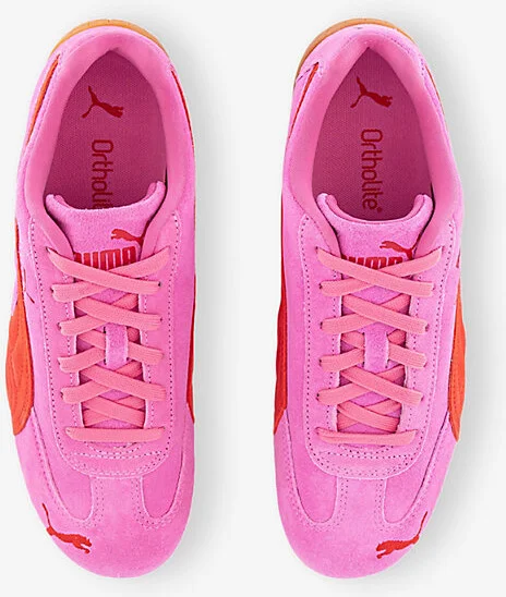 Womens Pink Red Speedcat Og Suede Low-Top Trainers 5.5 - Image 2