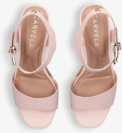 Womens Pink Sadie Stud-Embellished Leather Wedge Sandals Eur 36 / 3 Uk Women - Image 2
