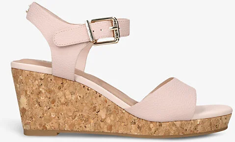 Womens Pink Sadie Stud-Embellished Leather Wedge Sandals Eur 36 / 3 Uk Women