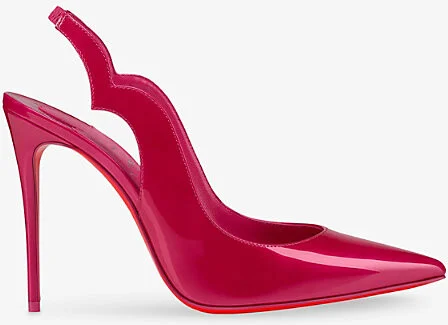 Womens Pinup Hot Chick Sling 100 Patent-Leather Courts Eur 41 / 8 Uk Women