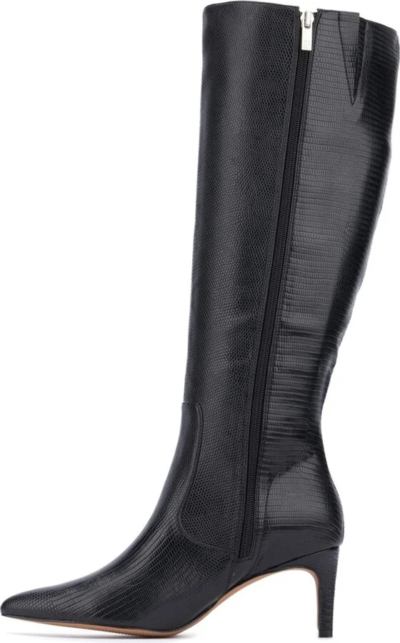 Women's Piper- lizard Embossed Kitten Heel Boots - Image 4