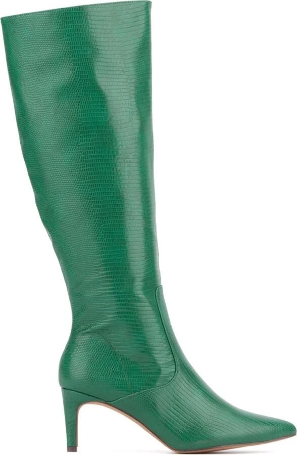Women's Piper- lizard Embossed Kitten Heel Boots - Image 10