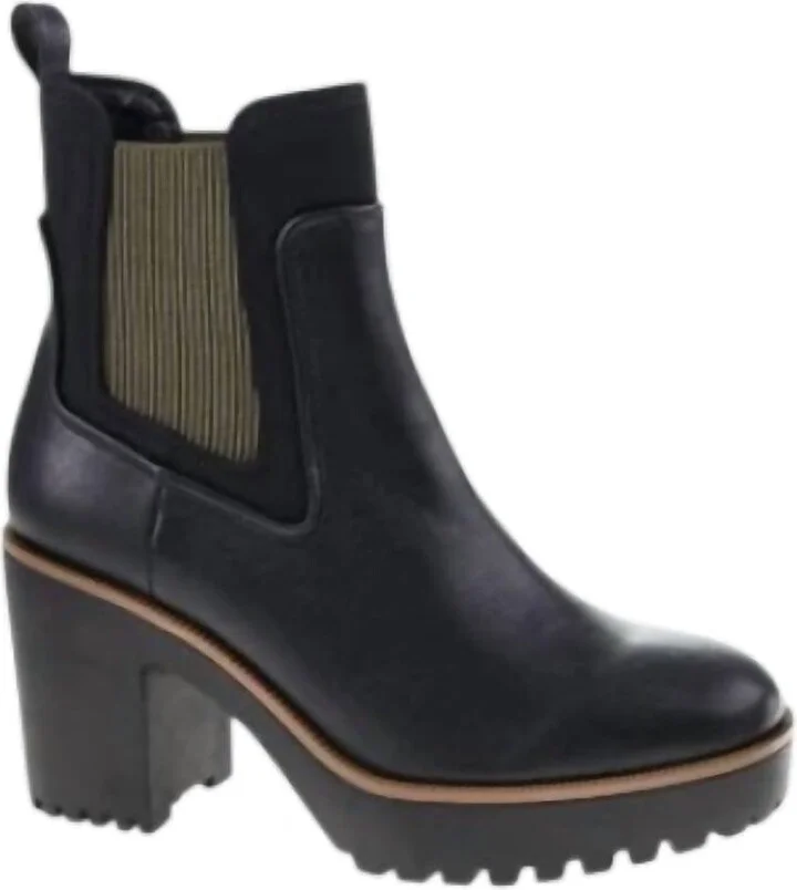 Women's Platform Ankle Boots In Black
