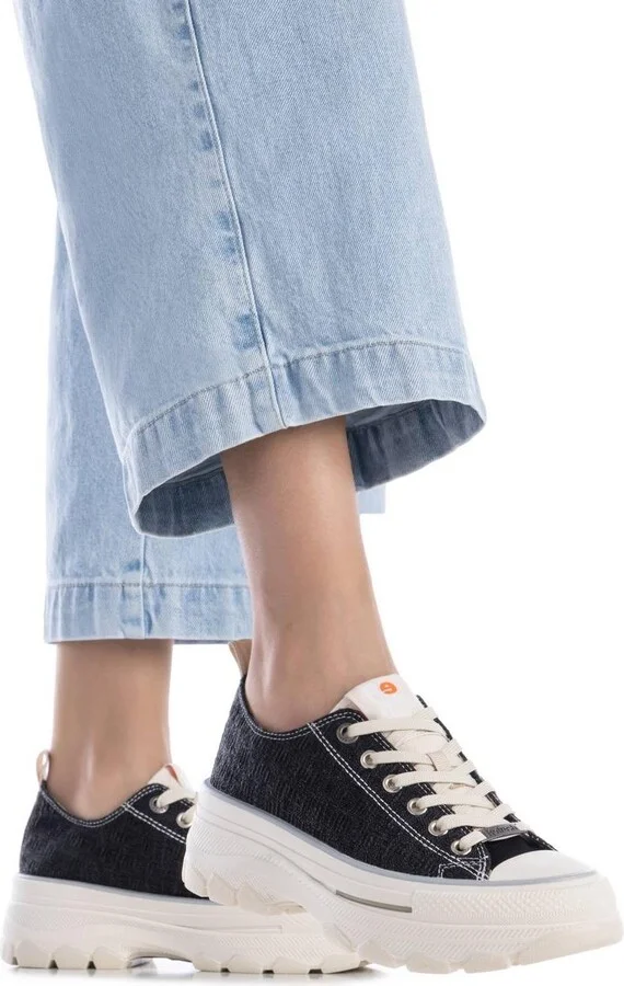 Women's Platform Canvas Sneakers Refresh By Xti - Image 3