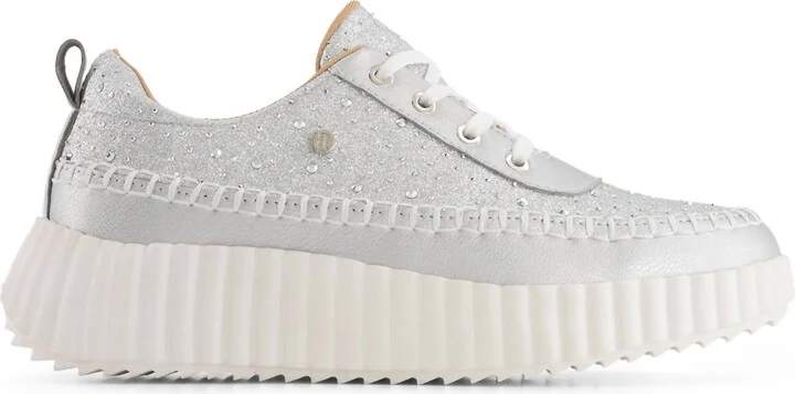 Women's Platform Casual Sneakers In Silver