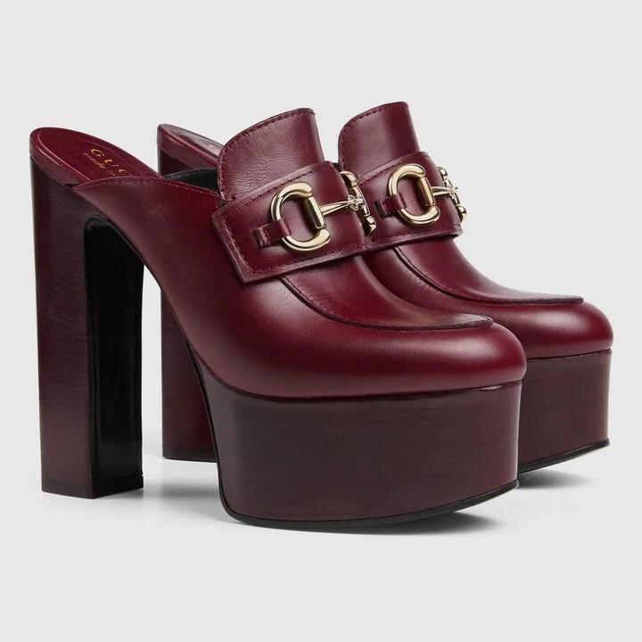 Women's platform mule with Horsebit - Image 2
