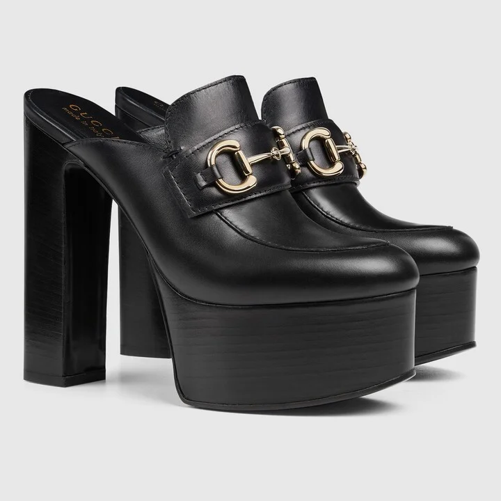 Women's platform mule with Horsebit - Image 2