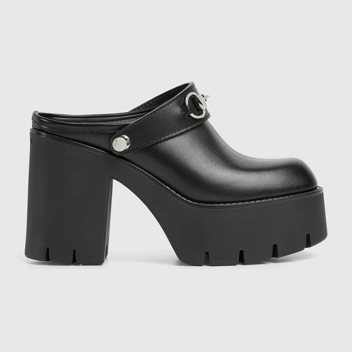 Women's platform mule with Horsebit