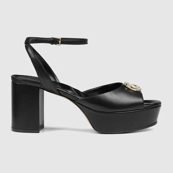 Women's platform sandal with Double G