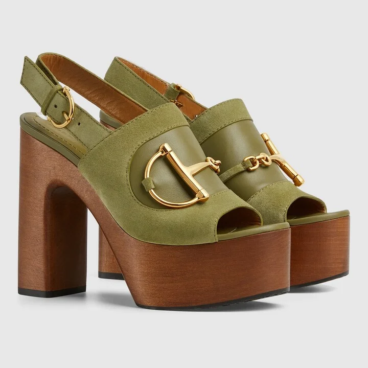 Women's platform sandal with Horsebit - Image 2