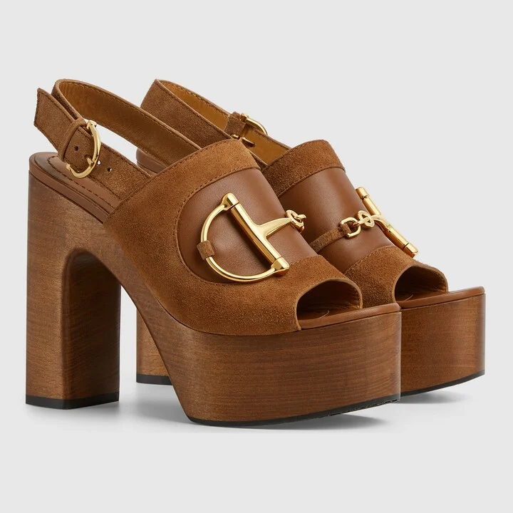 Women's platform sandal with Horsebit - Image 2