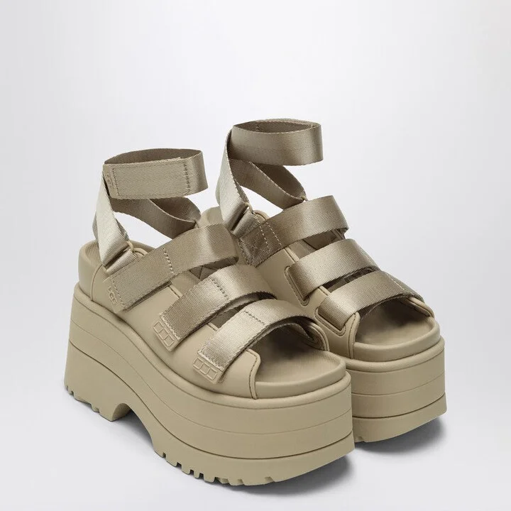 Women's Platform Sandals Goldenrise In Sand Colour