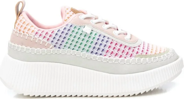Women's Platform Sneakers In Nude