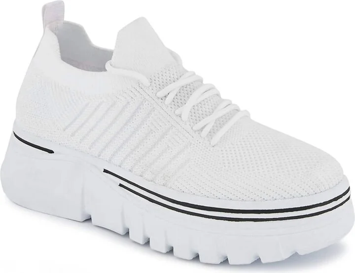 Women's Platform Sneakers In White
