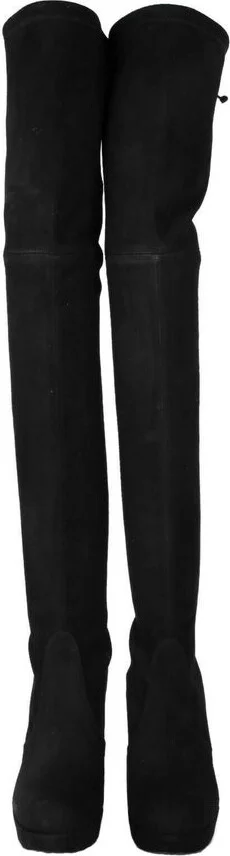 Women's Plathighland Black Suede Over-the-knee Boot - Image 3