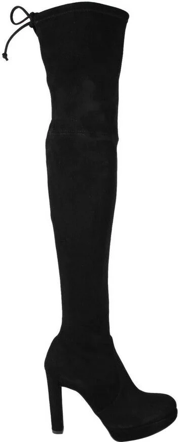 Women's Plathighland Black Suede Over-the-knee Boot - Image 7