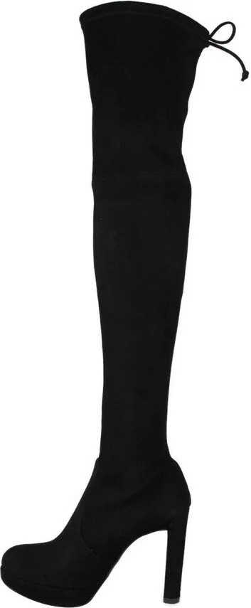 Women's Plathighland Black Suede Over-the-knee Boot - Image 8
